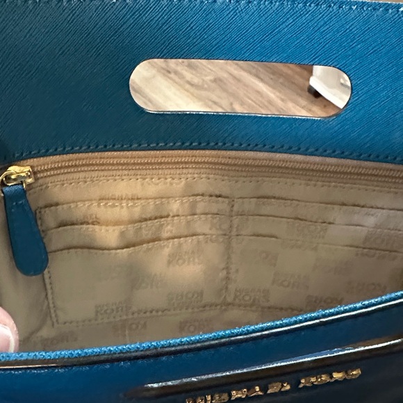 Michael Kors Tilda XL Teal Clutch - Picture 12 of 17